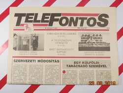 Old retro newspaper - telephone - January 22, 1993, Iii. Grade 2 Number