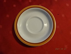 Plain porcelain coffee cup coaster, diameter 13 cm. He has!
