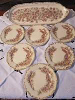 Zsolnay kézzel festett süteményes készlet