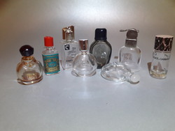 Vintage mini parfümös üveg 8 darab együtt