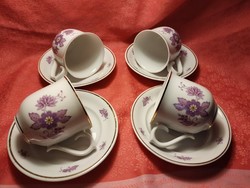 Beautiful raven house coffee cup with saucer, 4 pairs