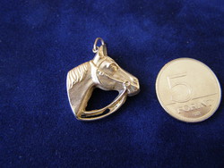 Gold pendant, pacifie, equestrian pendant, very showy