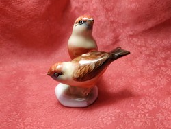 A pair of ceramic birds in Bodrogkeresztúr