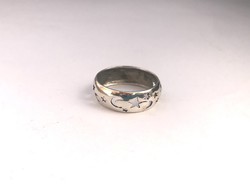 Ezüst mintás karika gyűrű