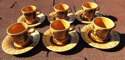 Old East German folk motif tea or cappuccino set - cup set