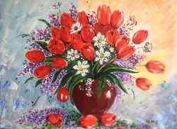 Hepp Natália: Tavaszi illatok (45x35, szállitás ingyenes)