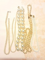 Retro, legacy - old pearl jewelry, necklaces, tekla, pearls - 5 pcs