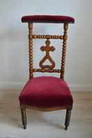 Antique french praying stool, chair. Kneeling, chair