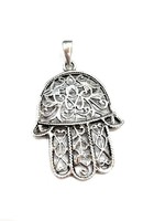 Fatima (hamsa) palm silver pendant