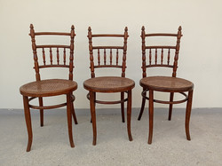 Antik 3 darab thonet kávéházi fonatos szék 4422