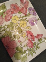 Hibiscus - square ceramic tray