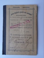 Av833.1 Caritas Self-Help Association - Membership Book - Oral Care Department 1912 Budapest