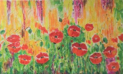 Hepp Natália: Pipacsmező (50x30) (ingyenes szálitás)
