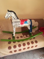Large hand-carved old rocking horse. Even for Christmas decor.