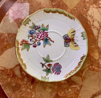 Herendi porcelán Viktória csészealj, kifogástalan, 15,7 cm