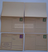 Av837.8 World War II German Postcard Postcards 4 pcs (6 pcs, 2 answer sheets)