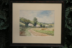 Lakatos Artúr ( Bécs,1880 - Budapest,1968 ) - csodálatos akvarell festmény!
