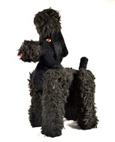 Super retro piece ...: Large poodle dog - toy filled with straw! - Retro apartment decor!