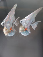 Veress Miklós Kőbányai (Drasche) Porcelán hal kagylón figurák