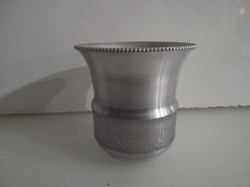 Cup - marked - metal - 7 x 6.5 x cm - German - retro - flawless