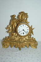 Antique french gilded spy fireplace clock