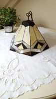 Special tiffany lampshade with polished crystal inlay