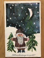 Aranyos Karácsonyi képeslap - Heinzelmann Emma rajz