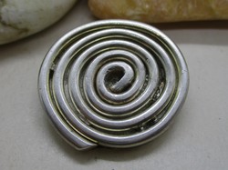 Beautiful modern spiral silver pendant