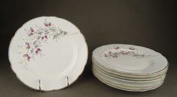 1G122 porcelain floral flat plate 8 pieces