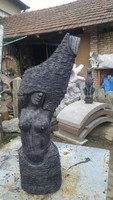 Modern Női Akt kő szobor 72cm Minimál kerti Fagyálló Műkő tömör művészi szobor
