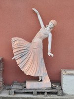 Art deco márvàny táncos nő szobor