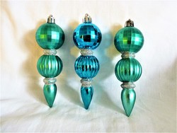 Modern plastic Christmas tree decorations - twisted icicles!