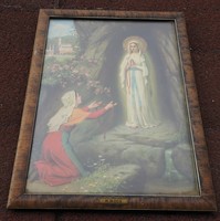 Antique Virgin Mary apparition print m. Moos