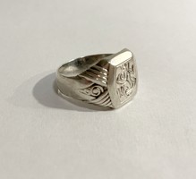 Ezüst pecsétgyűrű monogrammal