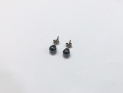 Hematite pearl earrings