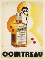 Art deco cointreau reklám plakát reprint nyomat 1930 szeszes ital alkohol üveg likőr