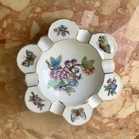Herendi porcelán Viktoria VBO hatszögletű hamutartó,hamuzó, hetvenes évekbeli. Árzuhanás!