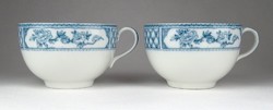 1G184 Johnson Bros Blue-White English Porcelain Tea Cup Pair