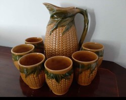 Corn wine set of 7 ceramics