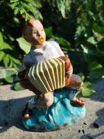 Hollóházi ART DECO HARMONICA PLAYER BOY