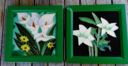 Scales and lilies 2 tile pictures