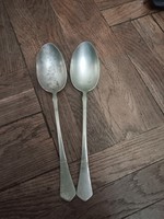 Two pieces marked with antique alpaca spoons