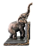Cast iron book support 1pc - elephant with raised muzzle