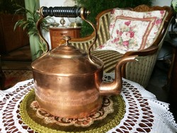 Gyönyörű, antik, vörösréz,  kb. 2 literes teáskanna