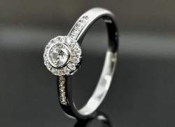 Unisex cirkónka köves gyűrű  925  új 60- as méret