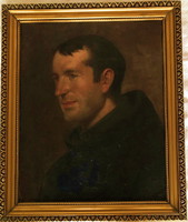 CSELEY József(1868-1930) "Olasz Szerzetes Portré" szép keretben
