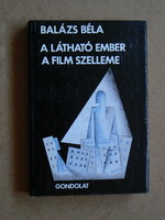 The visible man, the spirit of the film, Balázs Béla 1984, book in good condition, a rarity!