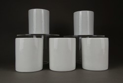 1G232 old porcelain pharmacy jar 5 pieces