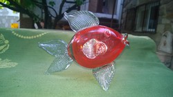 Muránói fújt Üvegfigura-hal-potyka hibátlan akár levélnehezék, dekoráció is lehet