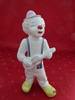 German porcelain musical clown, hand painted, height 24.5 cm. He has!